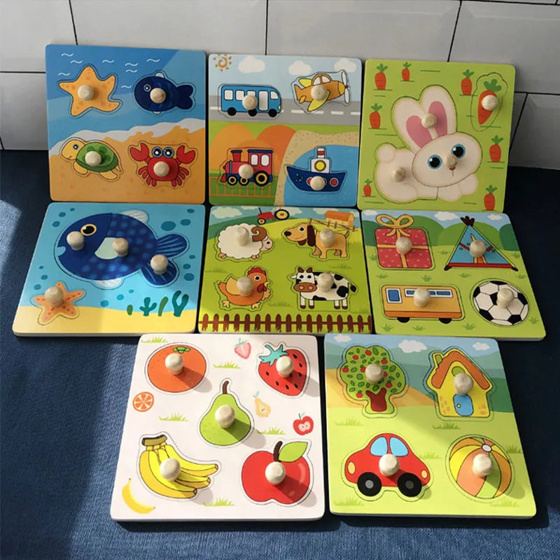 Rompecabezas Montessori para bebés juguetes de madera para niños de 1 2 y 3 años juegos educativos de aprendizaje para niños regalos de cumpleaños para niños