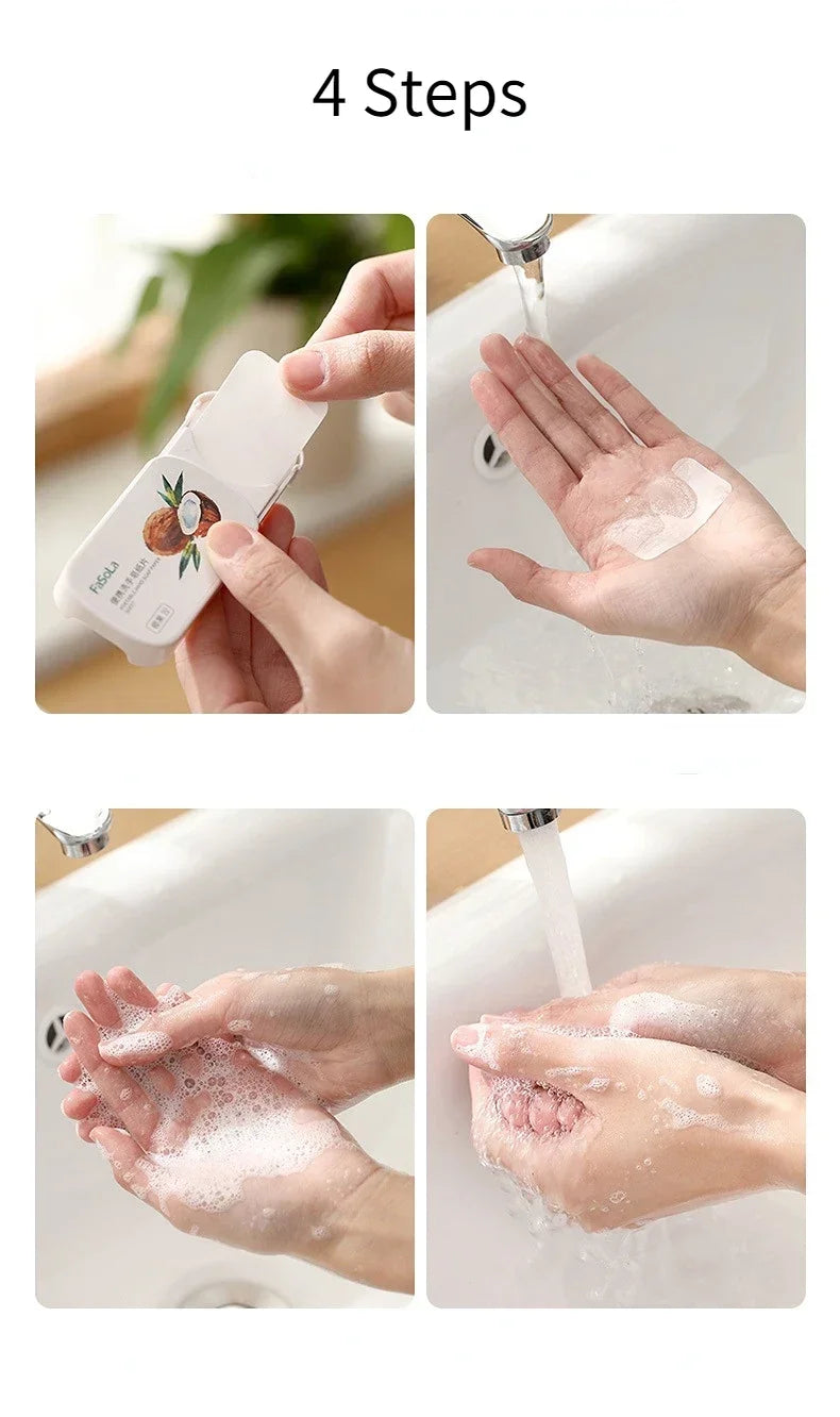 50-200 Piezas de Jabón de Papel Portátil Mini con Aroma a Fresa, Jabón de Manos Desechable, Jabón de Papel para el Cuidado de las Manos, Jabón de Limpieza, Artículos de Baño y Viaje