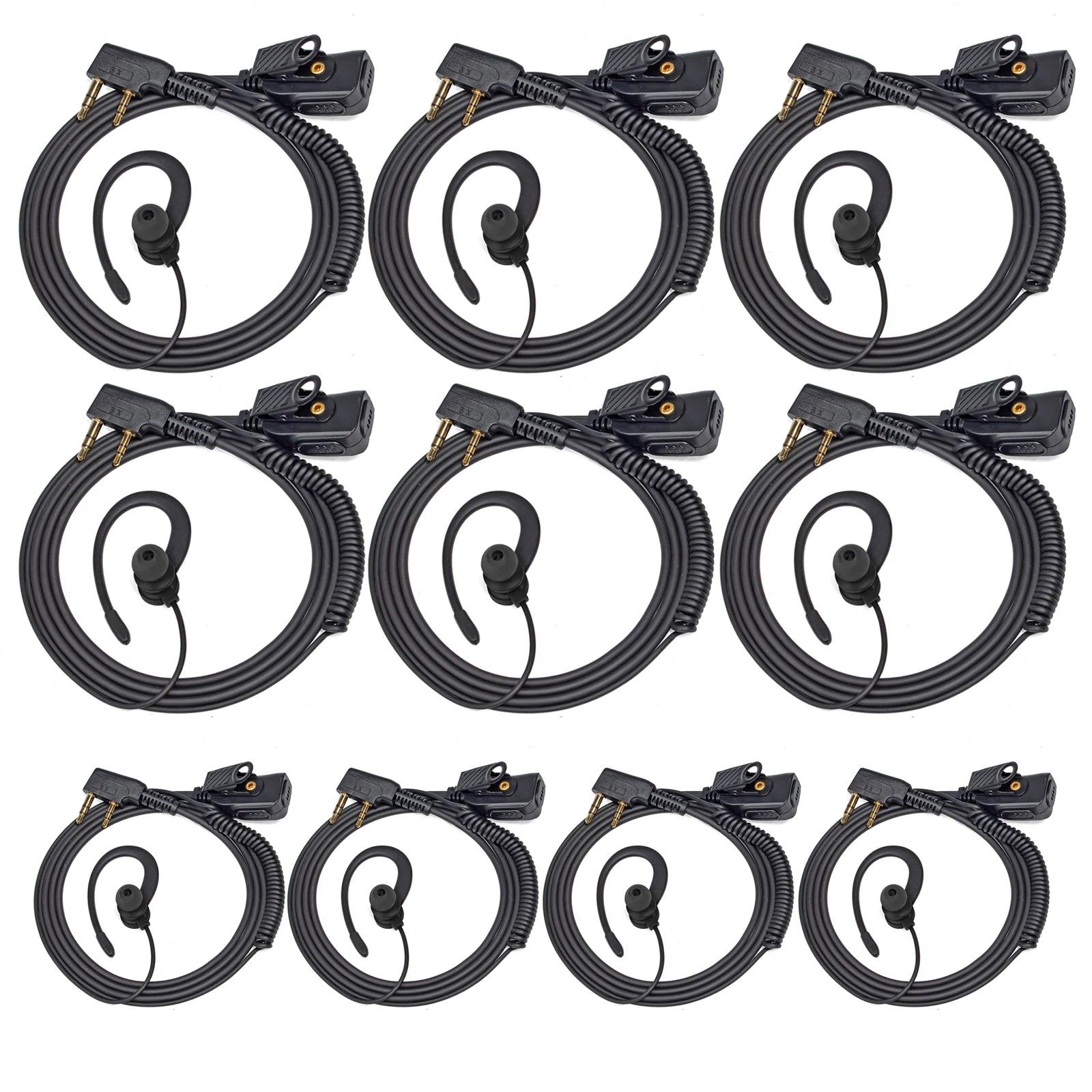 Walkie Talkie Auricular Auricular en forma de G Compatible con Baofeng UV-5R BF-888S UV-82 Kenwood Radio de 2 vías, Auriculares con micrófono PTT en línea