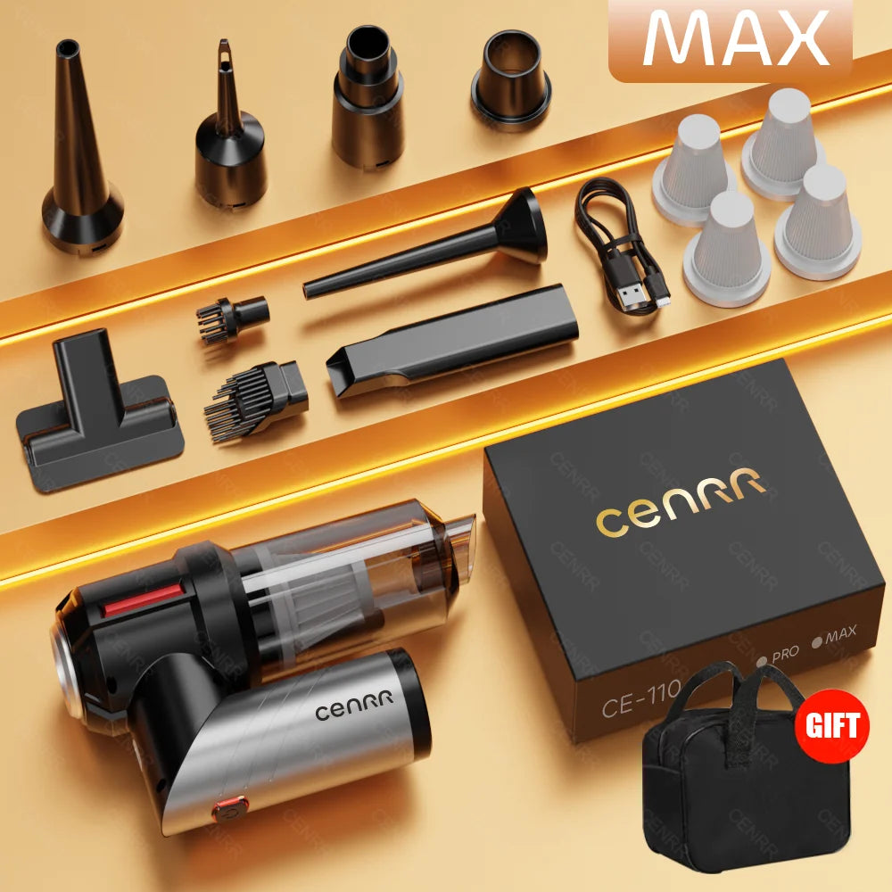 CENRR 998000 Aspirador de coche PA, Mini aspirador inalámbrico potente para coche, aspirador portátil de mano, electrodoméstico