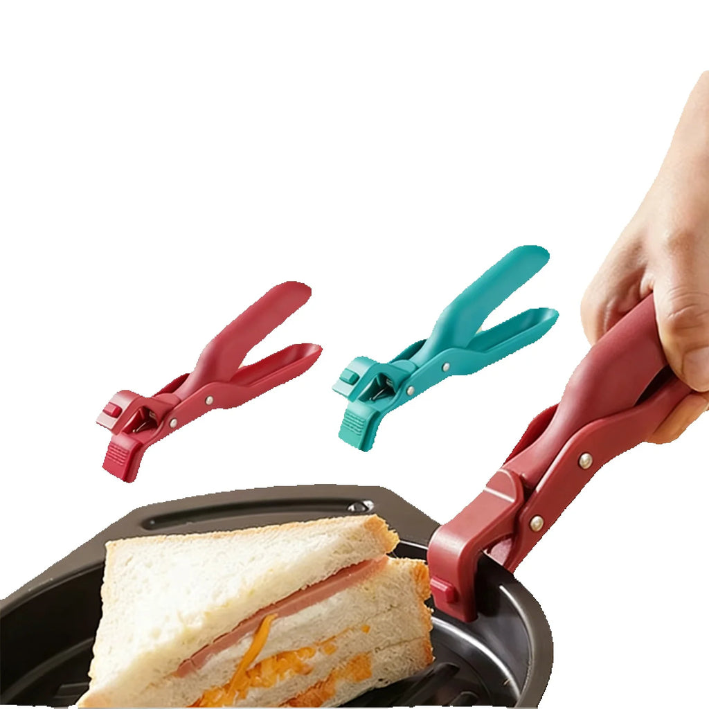 Pinzas de silicona antideslizantes para alimentos, seguras para sujetar platos y cuencos calientes, pinzas para platos, pinzas de cocina, pinzas para bandejas de horno, pinzas para cuencos, juego de dos piezas rojo y azul #ki