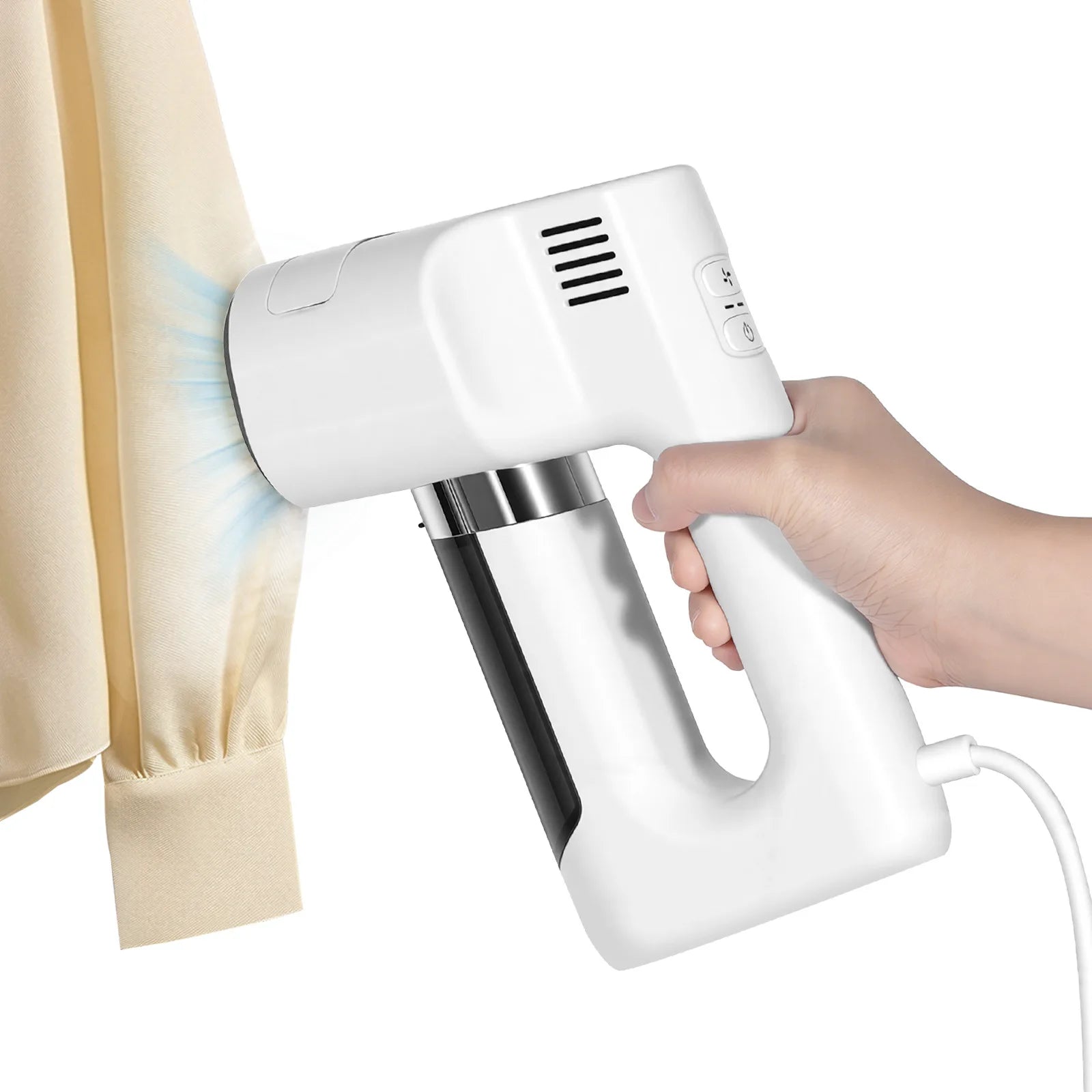 Vaporizador de Ropa Portátil, 1200W, 3500Pa de Succión, con 2 Niveles de Succión, Plancha de Vapor Portátil para el Hogar, Planchado en Seco y Húmedo