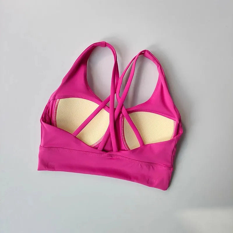 Conjunto de Yoga transpirable para mujer, traje deportivo de 2 uds, ropa de gimnasio, ropa de entrenamiento, Top corto de gimnasia, Legging de cintura alta, conjunto de sujetador de Fitness, trajes deportivos