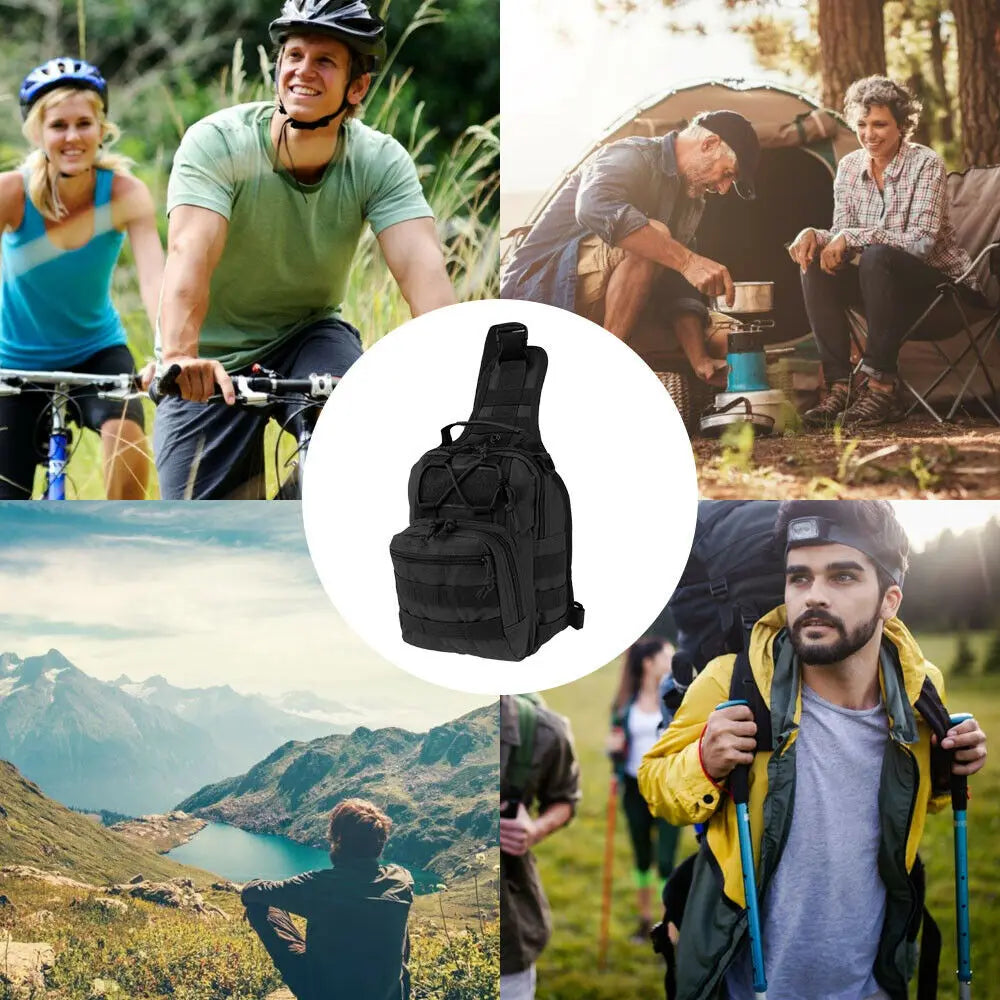 Bolso de pecho táctico para hombre, mochila de hombro cruzada, riñonera deportiva militar impermeable para exteriores, bolso de bolsillo para teléfono