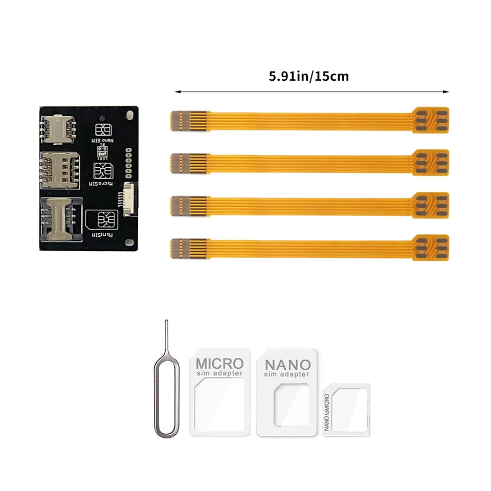 Adaptador de SIM, Activador de Tarjeta IC para Teléfono, Convertidor de Tarjeta SIM, Herramientas de Extensión de Tarjeta Universal para iPhone y Android FPC 5/15cm