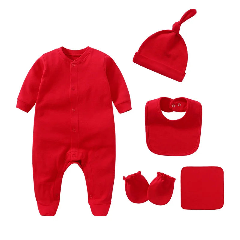 Conjunto de ropa para bebé recién nacido, niño y niña, peleles de Color sólido de manga larga de algodón 100%, traje con pechera, productos infantiles de 0 a 3 meses