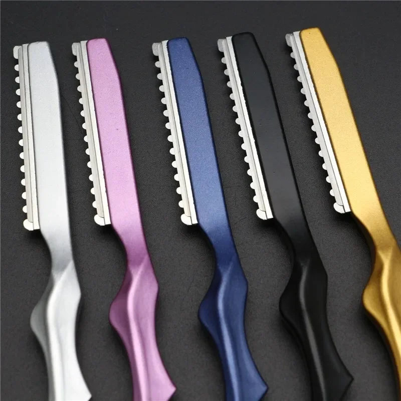 Navaja de Aluminio para Adelgazar el Cabello, Cuchilla de Corte Profesional, Afilada, para Barbería, Herramientas de Salón