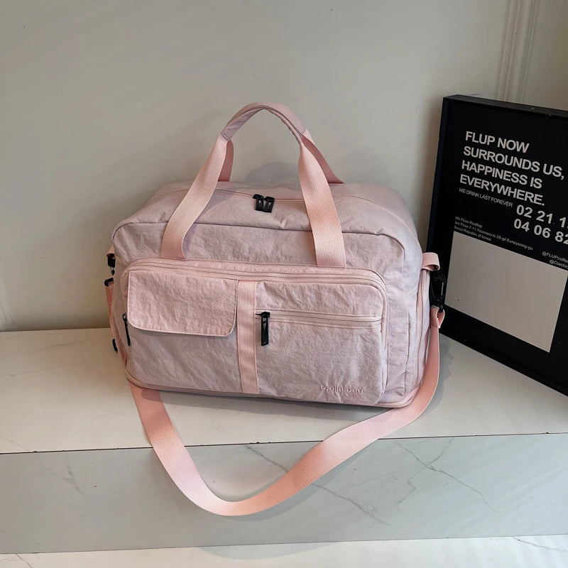 Bolsas de viaje Oxford con cremallera a la moda, bolsos sencillos de gran capacidad para mujer, gran oferta 20220, bolsas de viaje portátiles con hilo de coser