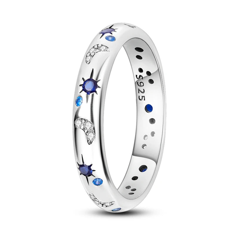 2024 nuevo anillo de plata 925 anillo de lazo brillante de circón anillo de boda de dedo Original S925 DIY regalo de joyería fina para mujer