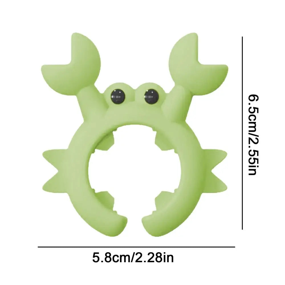 Soporte de utensilio de silicona en forma de cangrejo, soporte de cucharón para encimera, soporte de espátula superior para estufa antidesbordamiento, utensilio de cocina