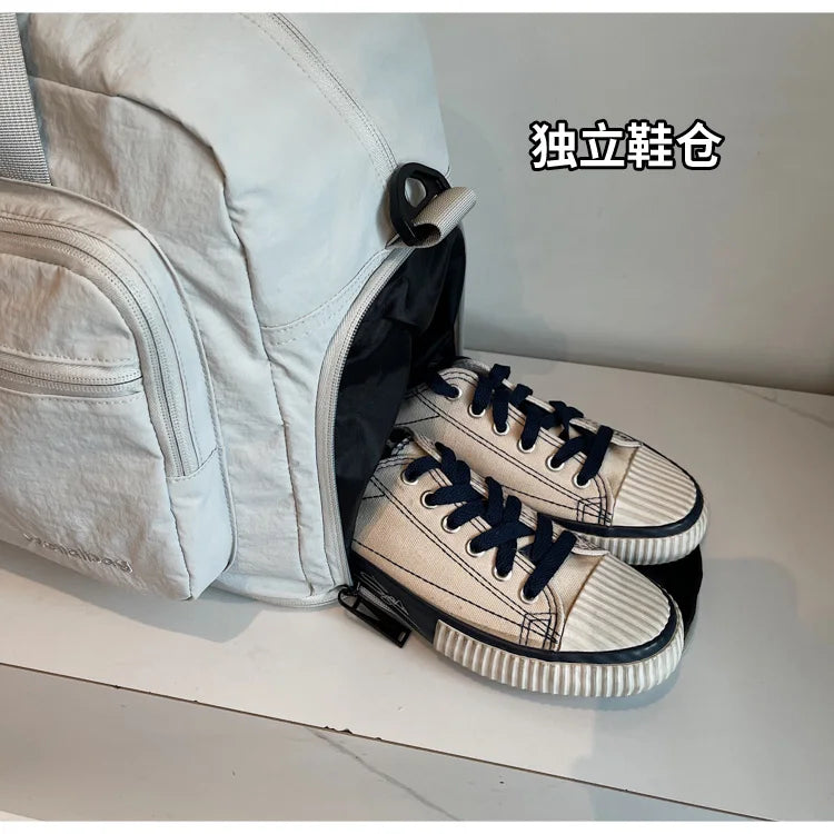 Bolsas de viaje Oxford con cremallera a la moda, bolsos sencillos de gran capacidad para mujer, gran oferta 20220, bolsas de viaje portátiles con hilo de coser