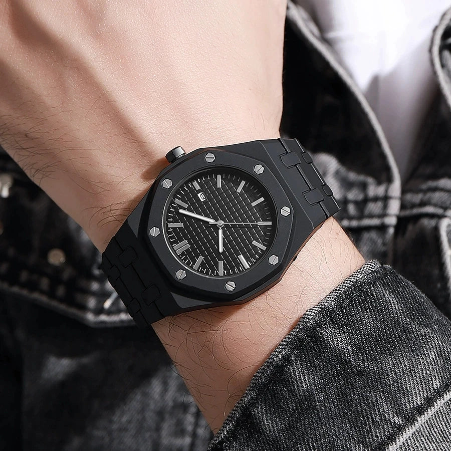 Nueva moda, Reloj con calendario de lujo para Hombre, relojes de cuarzo informales de negocios para mujer, Reloj deportivo de plástico, relojes para estudiantes, Reloj para Hombre