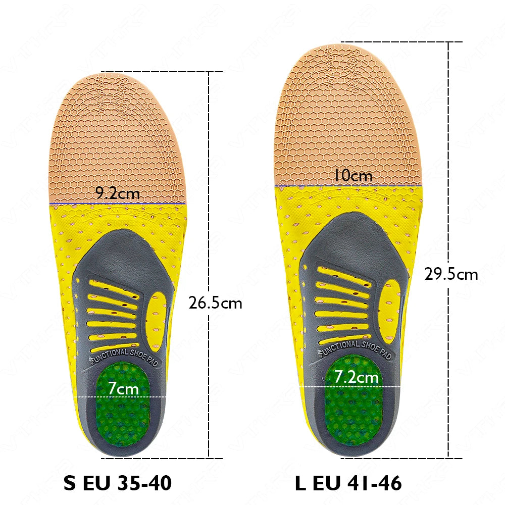Plantillas de Gel ortopédico Krolik para zapatillas, cojín ortopédico para pie plano, almohadilla de soporte para arco, alivio del dolor en el pie, hombre y mujer