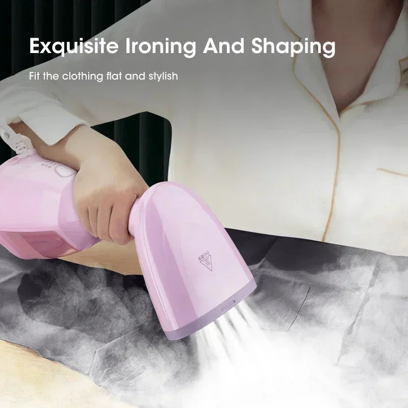 Vaporizador de ropa portátil de 1500W para ropa, máquina de plancha de vapor eléctrica pequeña portátil de tela para el hogar, 330ml, para uso doméstico y de viaje