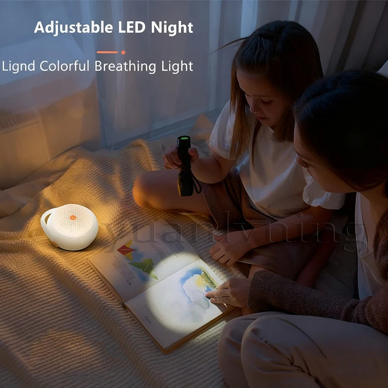Máquina Portátil de Ruido Blanco con Bluetooth para Ayudar a Dormir al Bebé, Batería Integrada, Calmante para Dormir al Bebé para Guardería y Viajes