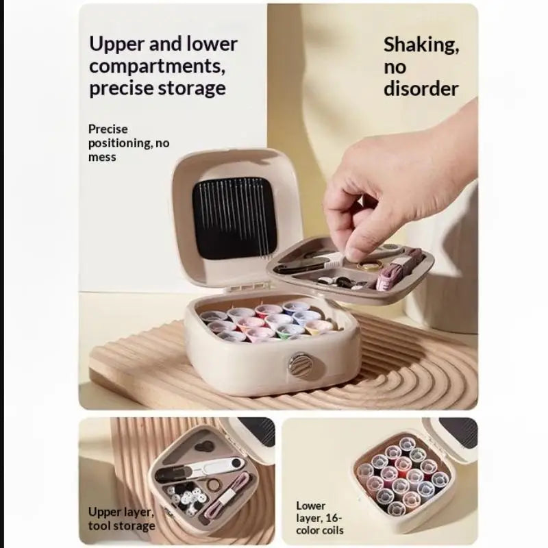 Mini kit de costura magnético, kit de aguja y hilo, suministros y accesorios de costura
