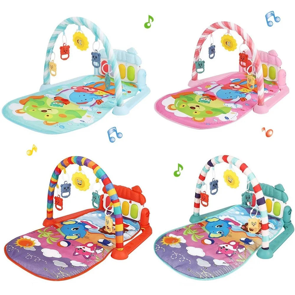 Raqueta de Fitness para bebé, juguete de Piano, Pedal de música para bebé recién nacido, equipo de Fitness suave y desmontable, estera de escalada