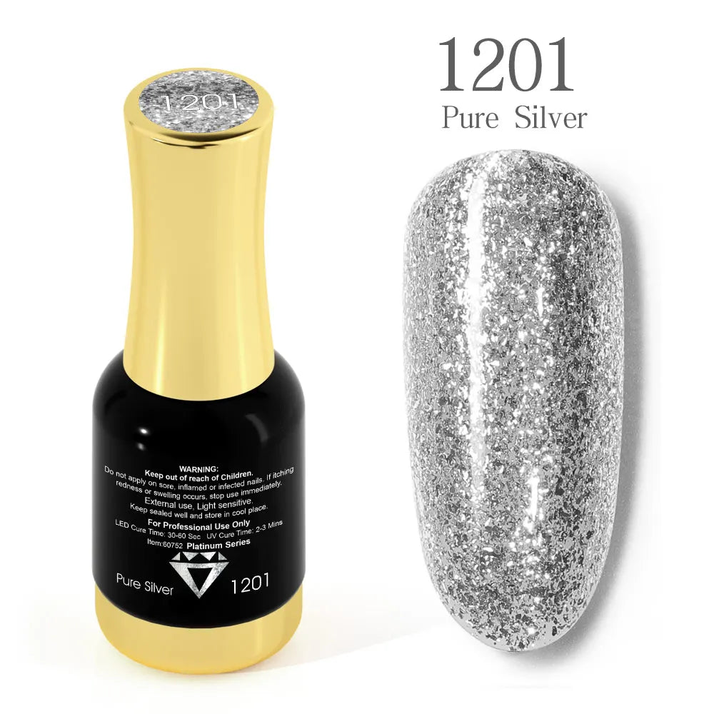 Venalisa-esmalte de Gel con purpurina, laca de Gel UV LED para manicura de uñas, autonivelante, supertextura, capa superior templada Nowipe, 12ml