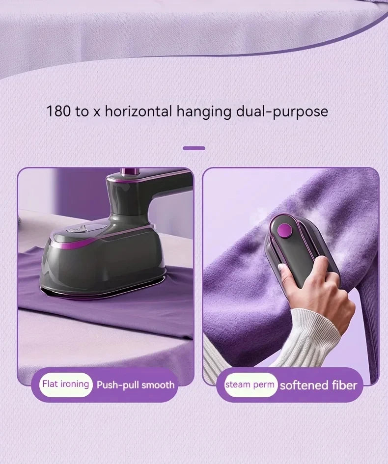 Plancha de vapor portátil para dormitorio, plancha colgante para el hogar, plegable para viajes fáciles, vestidor y planchado rápido de ropa