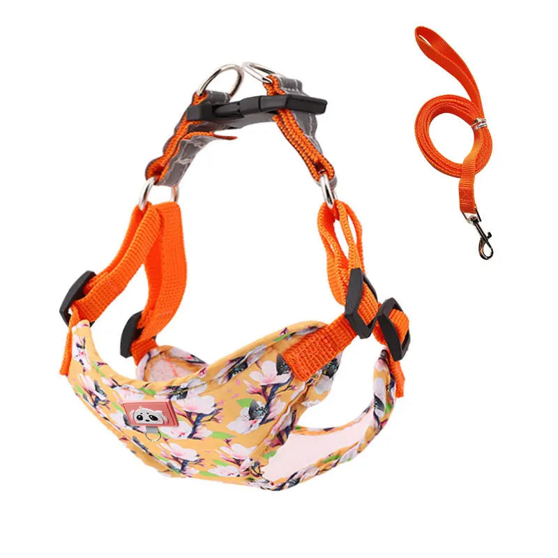 Conjunto de correa de arnés ajustable para perro, chaleco de Bulldog Francés, correa reflectante para cachorro y gato