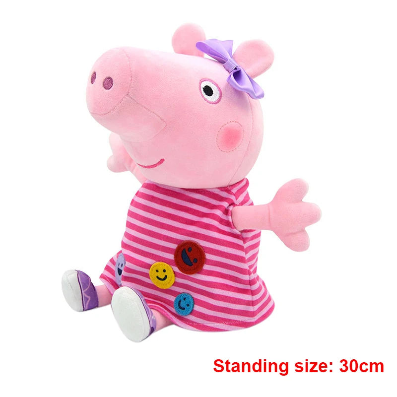 30cm Original Peppa Pig juguetes de peluche George Eddie Bear Mr dinosaurio figura de Anime juguetes de peluche niños juguete de regalo de Navidad