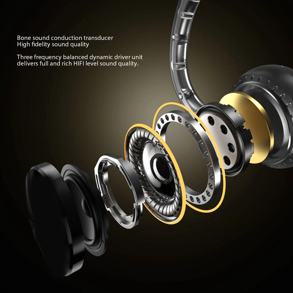 Auriculares Inalámbricos de Conducción Ósea, Alta Calidad de Sonido, Deportivos, 6 Horas de Reproducción, Bluetooth, Auriculares de Conducción Ósea de Oreja Abierta