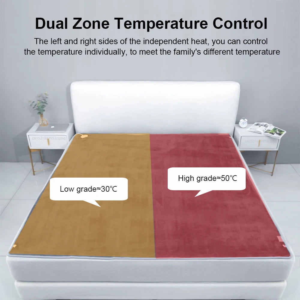 Manta eléctrica de 220V, termostato automático más grueso, manta calefactora eléctrica, calentador corporal, colchón térmico para habitación, manta calefactable