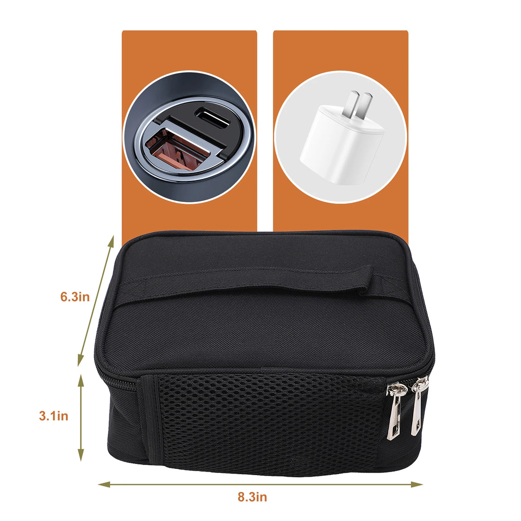 Lonchera Eléctrica Portátil Mini, Calentador de Comida a Prueba de Agua de 5V 9W para Cocinar y Recalentar Comidas en Vehículos