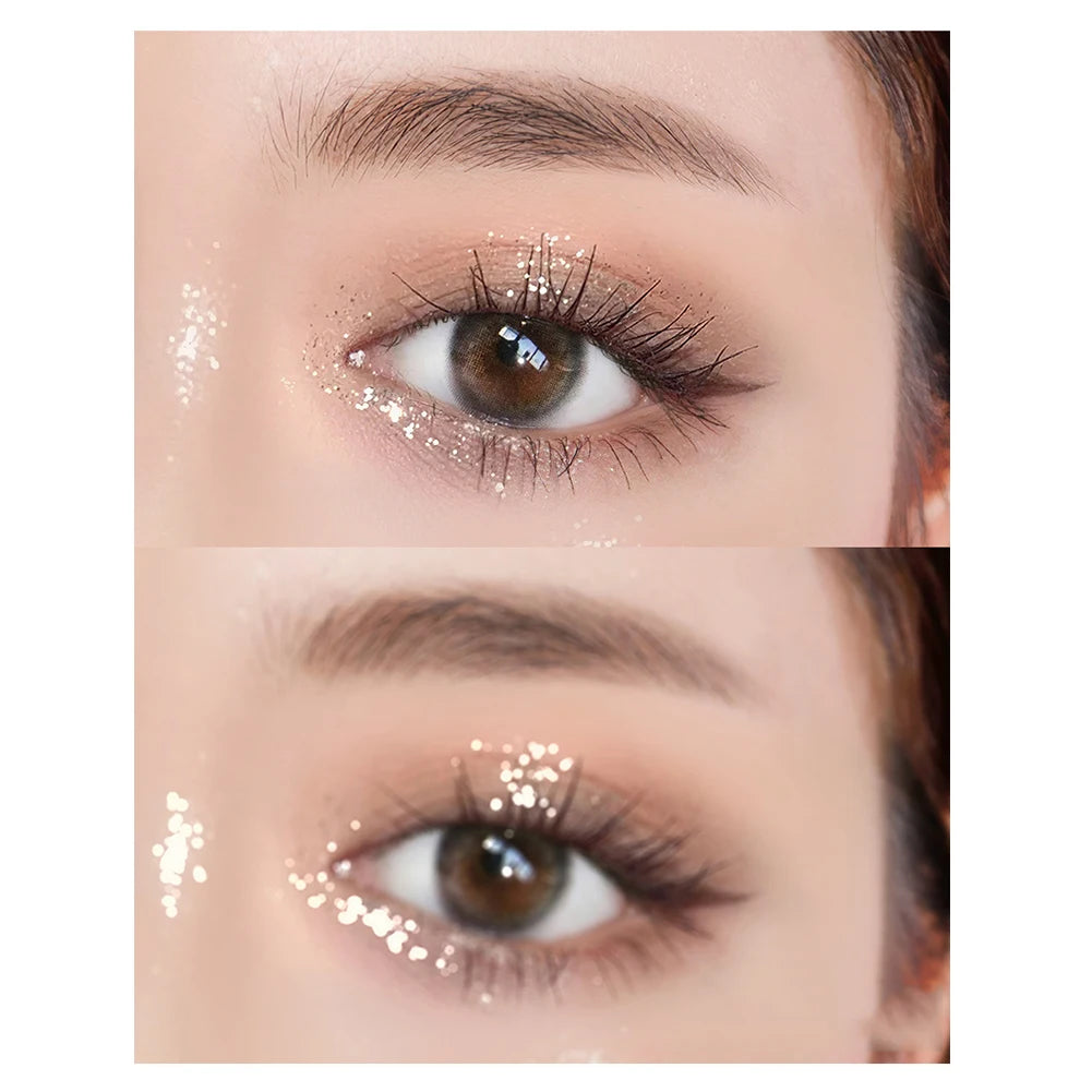 Sombra de ojos fina perlada, líquido brillante, maquillaje de ojos resistente al agua, brillo líquido perlado