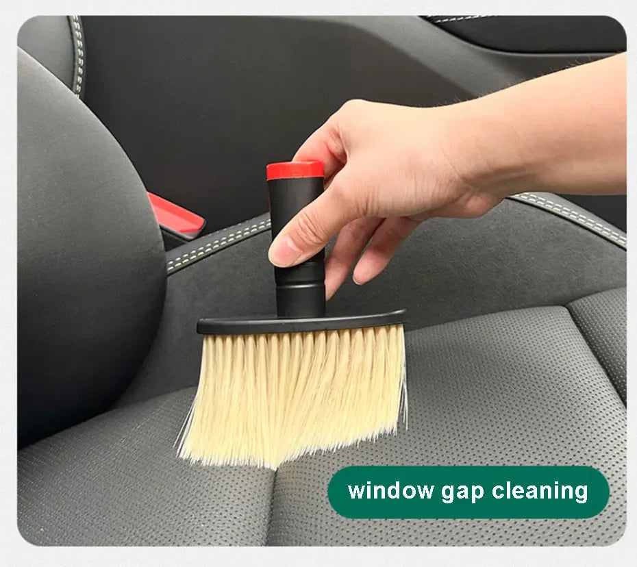 SEAMETAL cepillo de lavado de coches removedor de polvo salida de aire acondicionado de coche cepillo de eliminación de polvo cepillos de cerdas suaves para Herramientas de limpieza de automóviles