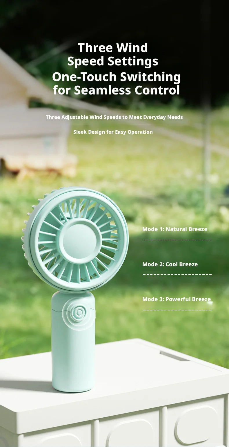 Nuevo Mini Ventilador Portátil USB Recargable Silencioso para Mesa, Maquillaje, Pestañas, Niños, Oficina, Viajes, Enfriador de Aire