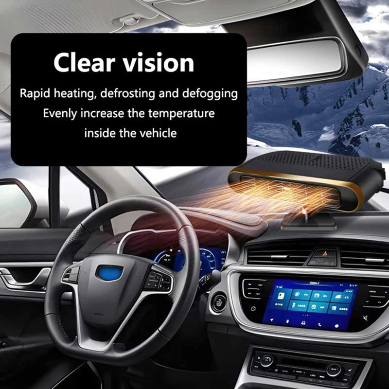 Calentador de aire para coche eléctrico de 200W, ventilador enfriador de aire portátil de 12V, descongelador, ventilador de calefacción, secador, accesorios desempañantes para parabrisas 2026