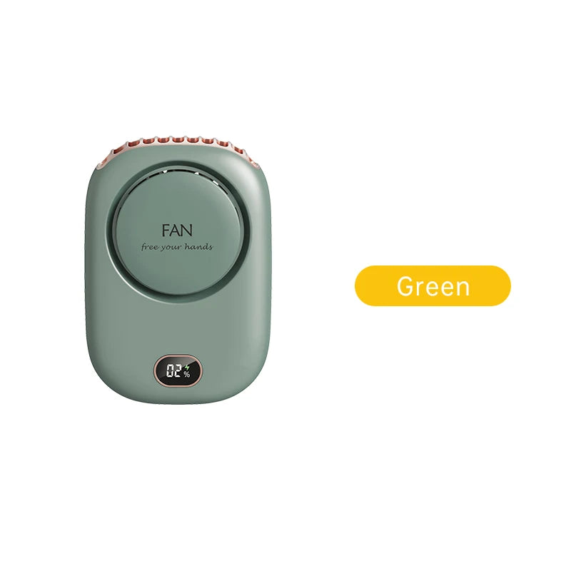 Vissko-ventilador portátil para colgar en el cuello, miniventiladores con cordón ajustable, ventilador de refrigeración deportivo recargable por USB sin aspas para viajes de niños