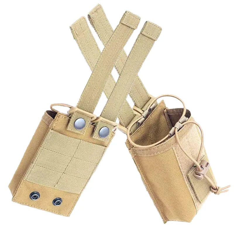Bolsa para Talkie 1000D para caza al aire libre, bolsa táctica deportiva Molle de nailon para Radio, soporte para Walkie Talkie, bolsillo para revista Mag
