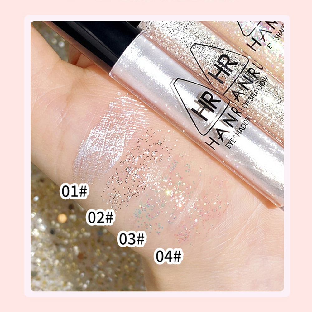 Sombra de ojos fina perlada, líquido brillante, maquillaje de ojos resistente al agua, brillo líquido perlado