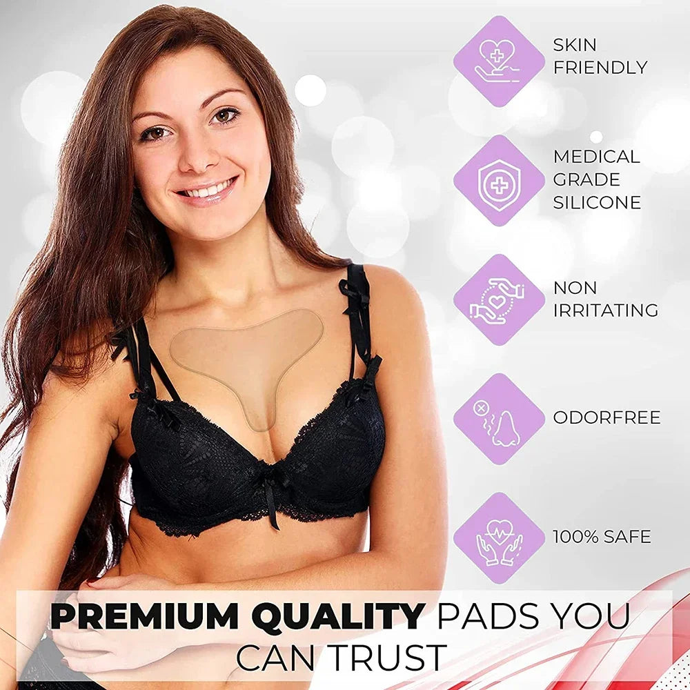 Parches de silicona 2 en 1 para la cara y el cuello, antiarrugas, para suavizar la piel del rostro y el pecho, herramientas para el cuidado de la piel.