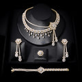 241101 Conjuntos de Collares de Lujo para Mujer con Circonita Cúbica, 4 Piezas, Joyería para Novia, Boda, Compromiso, Fiesta, Festival, Accesorio de Joyería