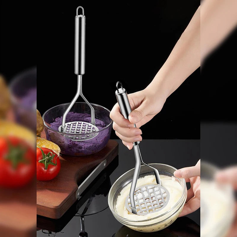 Aparato de Cocina, prensa de barro creativa, machacador de puré, máquina para hacer jugo, trituradora de patatas de acero inoxidable, empujador, herramientas de fruta, Cocina Cozinha
