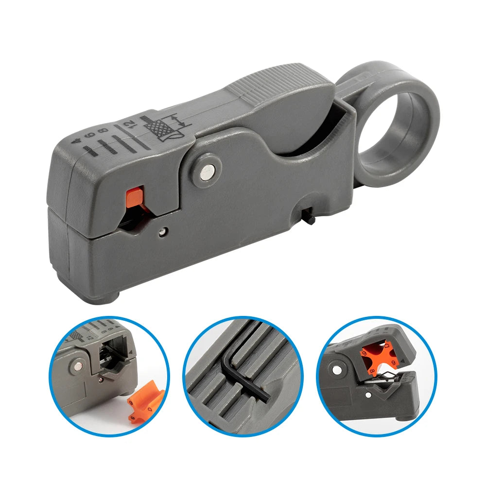 Alicates de pelado, herramientas para cables de decrustación, pelador, llave hexagonal de acero inoxidable, accesorio, recto eléctrico aislado