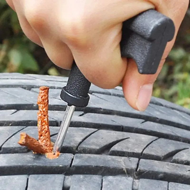 Kit de reparación rápida de neumáticos, cuerda de goma, fijación de pinchazos para coche, motocicleta, bicicleta eléctrica, herramienta de parche de emergencia para neumáticos de vacío, 1-20 juegos