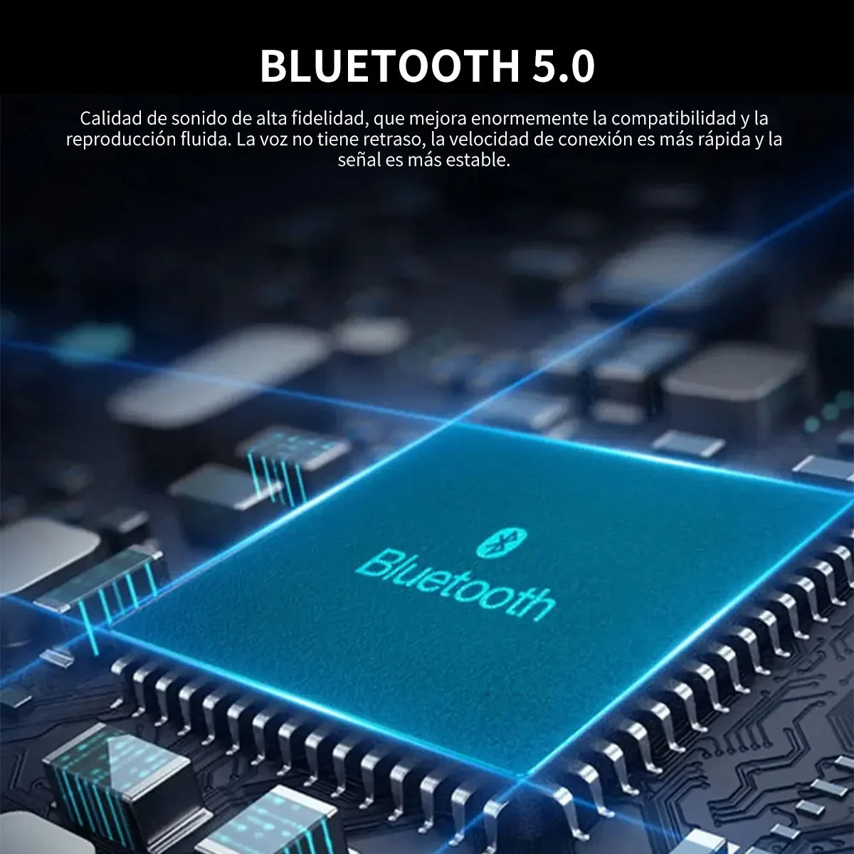 E7S Auriculares inalámbricos Bluetooth con diseño tecnológico, pantalla de alimentación con micrófono con cancelación de ruido, auriculares para coche, trabajar, deportes, entrenamiento, correr