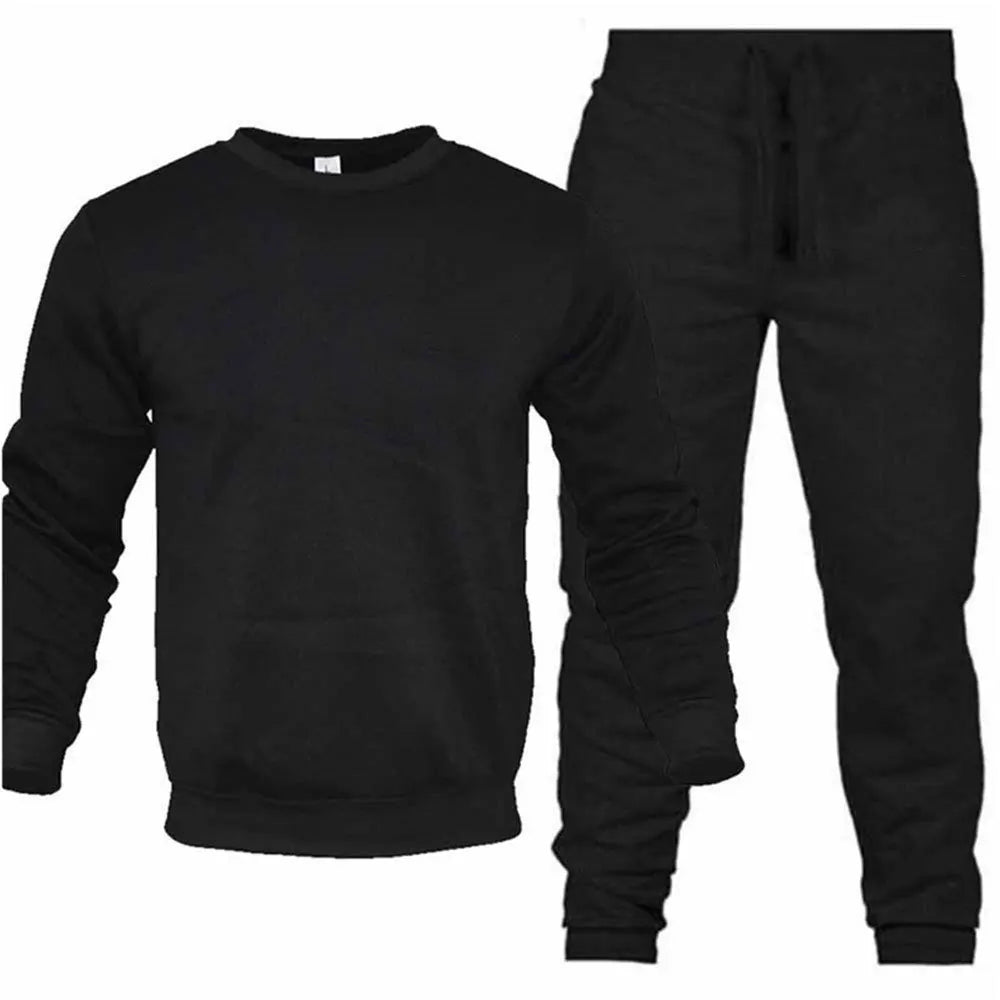 Conjunto de dos piezas para hombre, conjunto de 2 piezas con cuello redondo, chándal, Sudadera con capucha y pantalones con cordón, sudaderas deportivas para hombre, ropa deportiva para correr