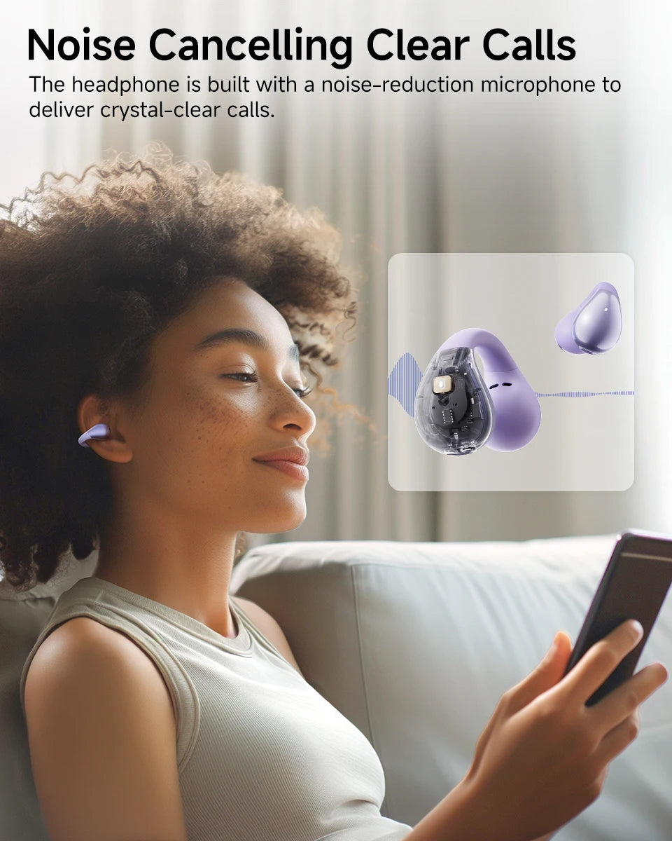 QCY Crossky C30 auriculares con Clip para la oreja Bluetooth 5,4 inalámbricos de oído abierto deportes TWS auriculares de doble conexión
