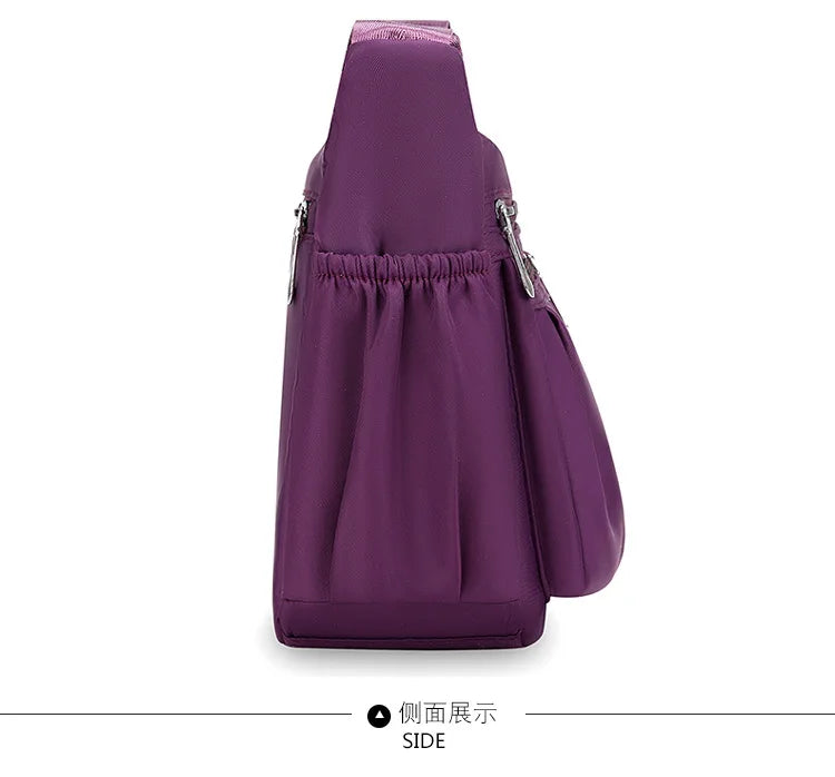 Bolso cruzado de nailon para mujer, bolso de hombro de gran capacidad, bolso femenino con múltiples bolsillos, bolso de compras de viaje para mujer, bolso de ocio