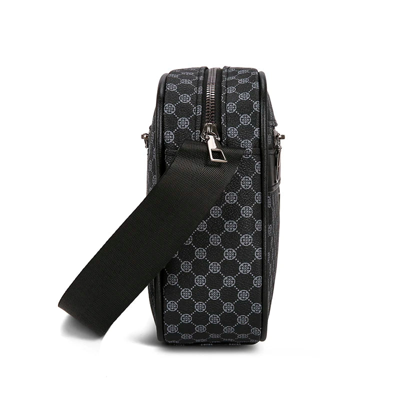 Bolso de hombro con estampado de moda para hombre, bandolera de mensajero de piel sintética, bolso de estilo Vintage para hombre, bolso de hombro, regalo para hombre