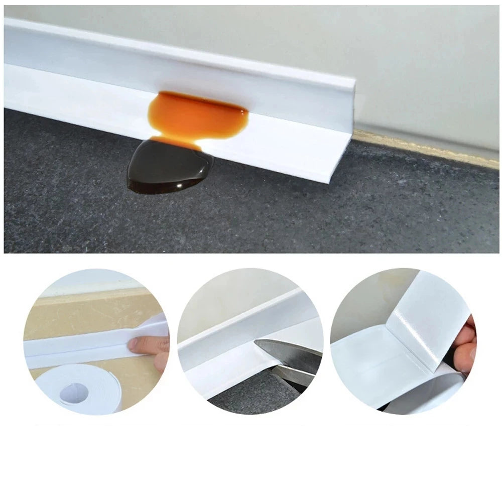 Pegatinas de pared impermeables para baño, cintas de sellado, tiras adhesivas de sellado de PVC, cinta para borde de fregadero, accesorios de baño y cocina, 1 ud.