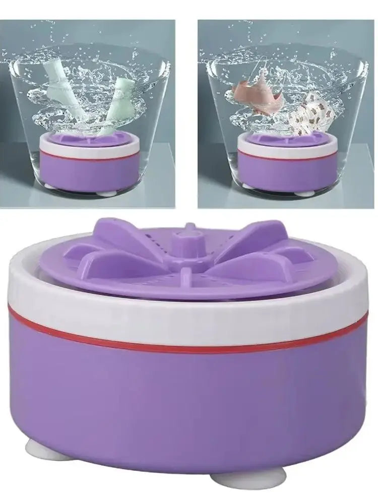 Mini lavadora USB portátil, turbina compacta para ropa interior y calcetines con 3 velocidades ajustables, diseño que ahorra espacio para dormitorios y viajes