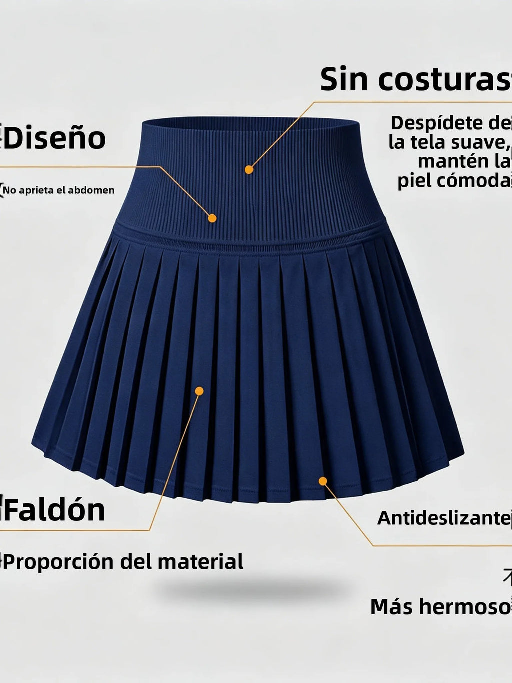 Conjunto de Falda de Tenis y Golf de Malla Transpirable sin Costuras, Ropa Deportiva de Secado Rápido para Exteriores, Primav...