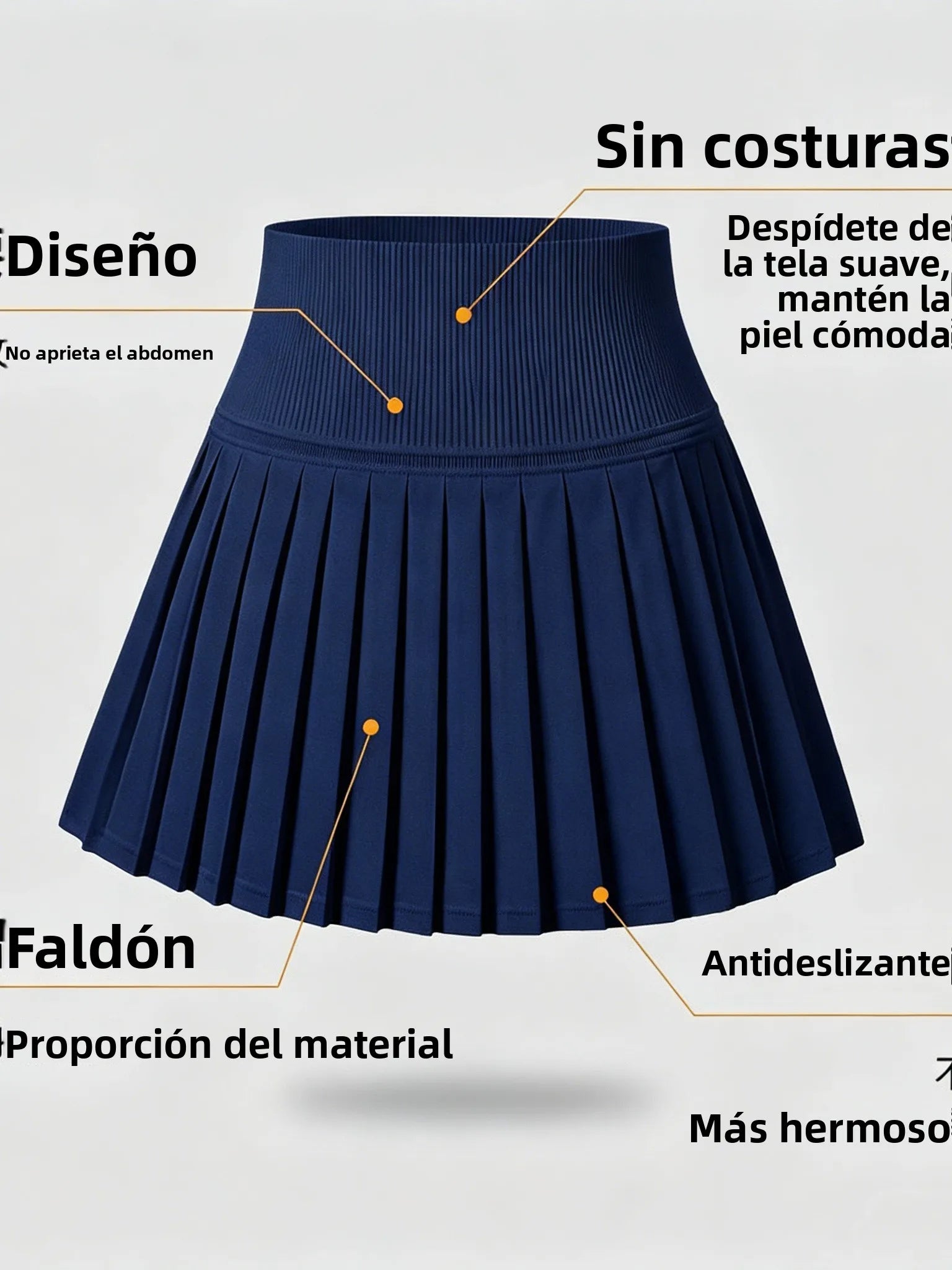 Conjunto de Falda de Tenis y Golf de Malla Transpirable sin Costuras, Ropa Deportiva de Secado Rápido para Exteriores, Primav...