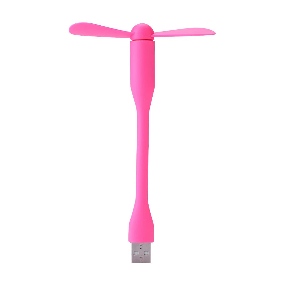 Mini ventilador USB, ventilador de refrigeración Flexible para banco de energía, portátil, PC, cargador de CA, ventilador de mano portátil, dispositivo de verano para ordenador